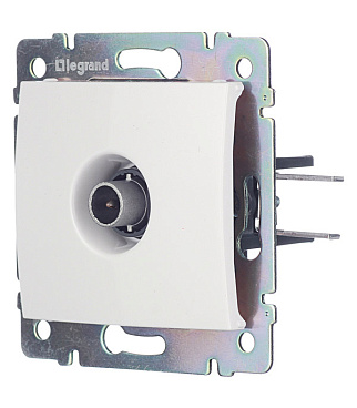 Розетка телевизионная Legrand Valena встраиваемая белая (694284)