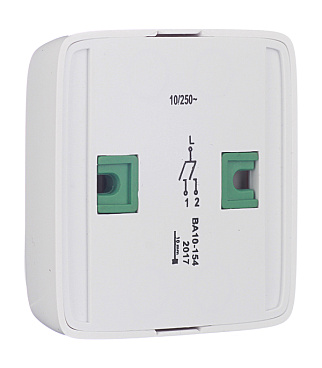 Выключатель Hegel Alfa двухклавишный накладной белый с подсветкой (ВА10-154)