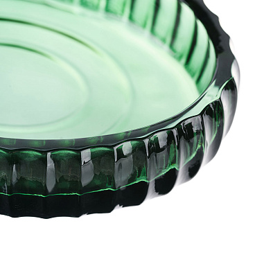 Мыльница для ванной Moroshka Ethnic настольная стекло зеленая (G88-95)