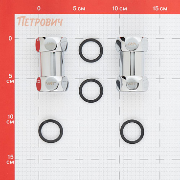 Соединитель прямой для полотенцесушителя VRT 1 ВР(г) х 1 ВР(г) хром