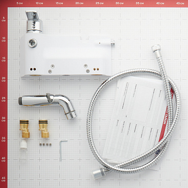 Смеситель с гигиеническим душем встраиваемый Lemark Solo со скрытой частью в комплекте белый (LM7168CW)
