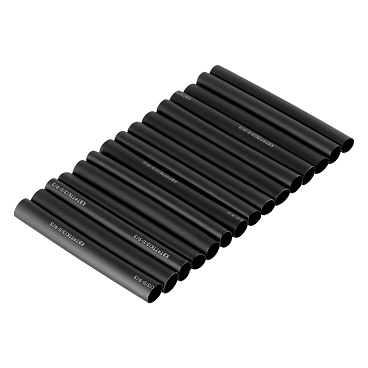 Трубка термоусадочная КВТ Гермокомплект ТТК 9/3 мм L100 мм черная (15 шт.)