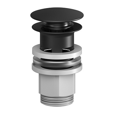 Донный клапан AM.PM клик-клак 1 1/4 с переливом черный (F0700P22)