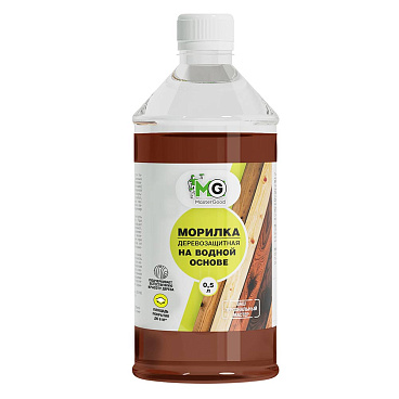 Морилка MasterGood водная антисептическая махагон 0,5 л
