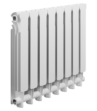 Радиатор алюминиевый Global Iseo 500 мм 8 секций 1" боковое подключение белый