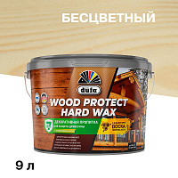 Антисептик Dufa Wood Protect Hard Wax декоративный для дерева бесцветный 9 л