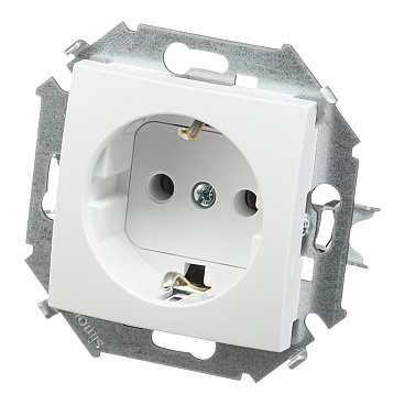 Розетка Simon 15 встраиваемая белая (1591432-030)