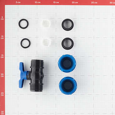 Кран шаровой ПНД компрессионный 20х20 мм