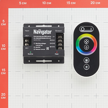 Контроллер для светодиодной ленты RGB Navigator (71493) 360 Вт 12 В с сенсорным пультом
