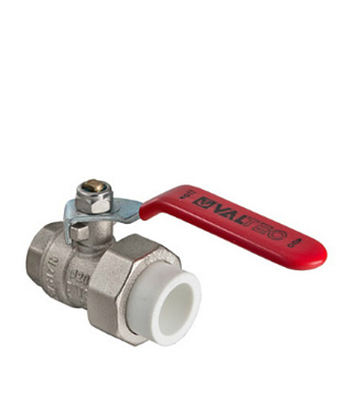 Кран шаровой латунный Valtec 25 мм х 3/4 ВР(г) для полипропиленовых труб с полусгоном (VTp.742.0.02505)