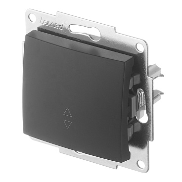 Переключатель Lezard Karina одноклавишный встраиваемый черный бархат (707-4288-105)