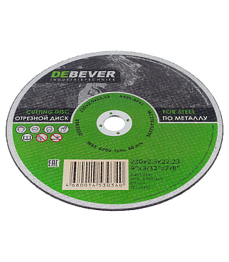 Круг отрезной по металлу Debever 230х22х2,5 мм (WC23025229S/30340)