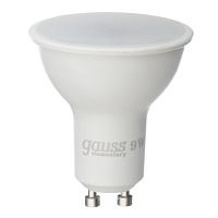 Лампа светодиодная Gauss GU10 4100К 9 Вт 660 Лм 180-240 В рефлектор MR16 матовая