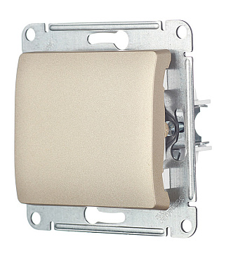 Выключатель Systeme Electric Glossa одноклавишный встраиваемый титан (GSL000411)