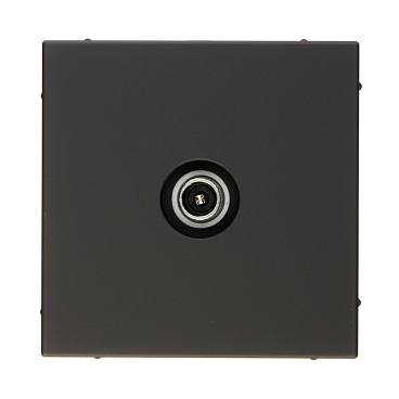 Розетка телевизионная Systeme Electric ArtGallery встраиваемая карбон 1DB (GAL001091)
