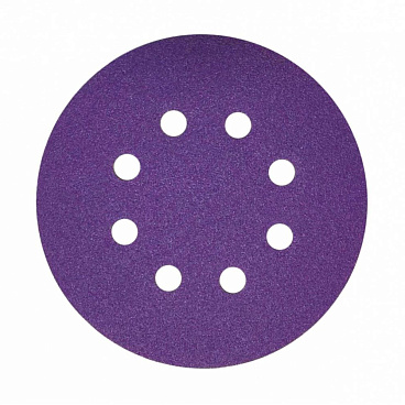 Диск шлифовальный КМ Purple d125 мм P120 на липучку бумажная основа (5 шт.)