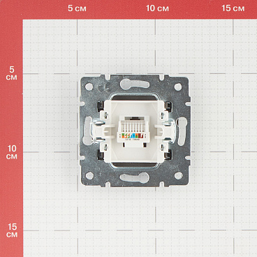 Розетка компьютерная Lezard Karina встраиваемая черный бархат (707-4288-139)