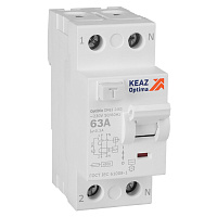 УЗО КЭАЗ DM63 OptiDin 63А 1P+N тип AC 300 мА 4,5 кА (343902)