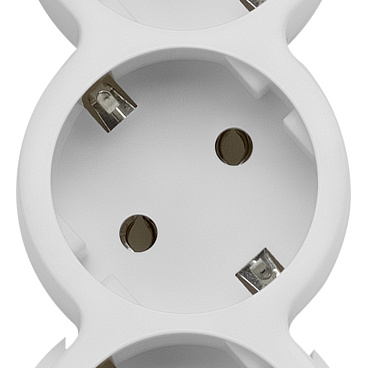 Удлинитель Düwi 3 розетки 2 м ПВС 3х0,75 кв.мм 10 А 2,2 кВт с кнопкой белый (32007 6)