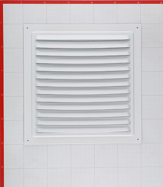 Решетка вентиляционная стальная Era 250х250 мм с сеткой белая