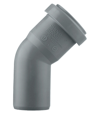 Отвод Ostendorf НТВ d40 мм 45° пластиковый для внутренней канализации (111120)