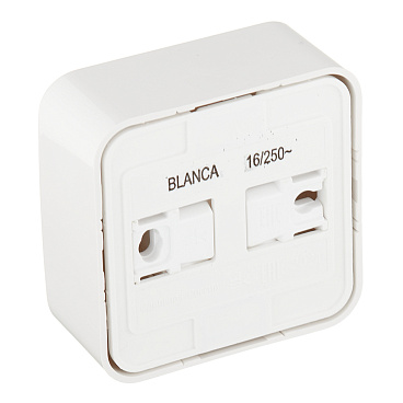 Розетка Systeme Electric Blanca накладная белая со шторками (BLNRA001111)
