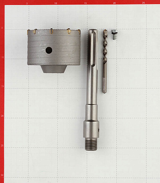 Коронка твердосплавная Практика (034-700) по бетону d90 мм с переходником
