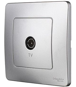 Розетка телевизионная Systeme Electric Blanca встраиваемая алюминий (BLNTS000013)
