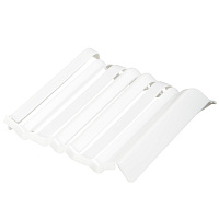 Накладка для округлого плинтуса Идеал Дюра 80 мм белая (8 шт.)