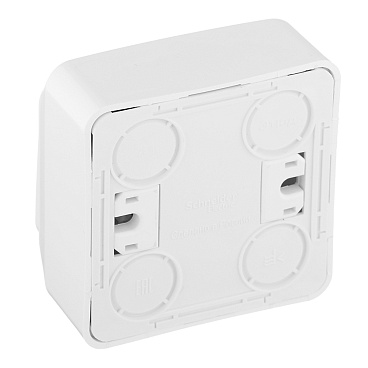 Выключатель Systeme Electric Этюд двухклавишный накладной белый с подсветкой (BA10-006B)