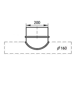 Переход с круглых воздуховодов d160 мм на круглые d200 мм оцинкованный