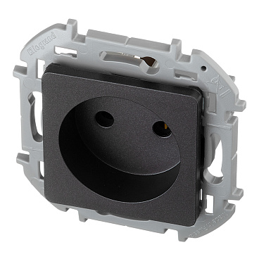 Розетка Legrand Inspiria встраиваемая антрацит (673713)