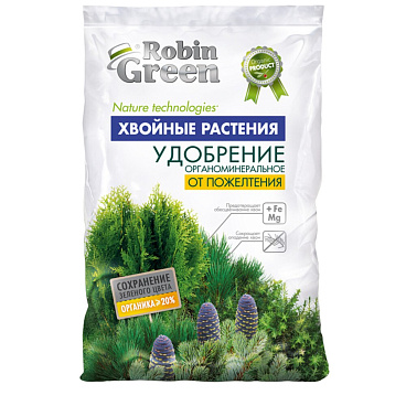 Удобрение органоминеральное гранулированное для хвойных растений Робин Грин 2,5 кг