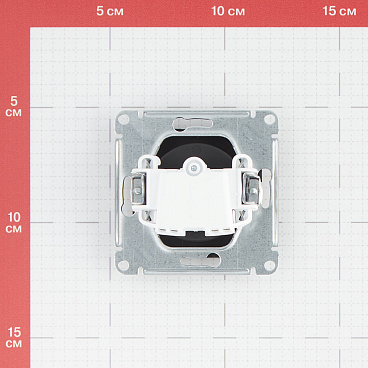 Розетка Systeme Electric AtlasDesign встраиваемая карбон (ATN001041)