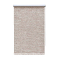 Рулонная штора блэкаут 60х160 см Decofest Каролина коричневая