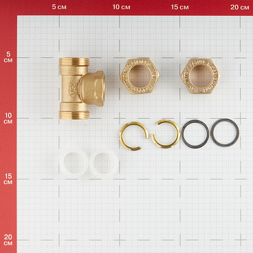 Тройник Stahlmann IWS EasyFix 15 мм х 1/2 ВР(г) х 15 мм для гофрированных труб