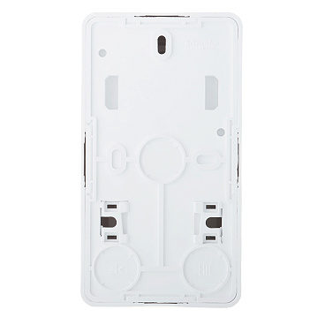 Блок выключатель и розетка Systeme Electric Этюд двухклавишный накладной белый (BPA16-205B)