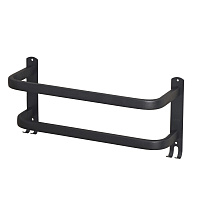 Полотенцедержатель 380 мм двойной на шуруп металл черный (9543875)