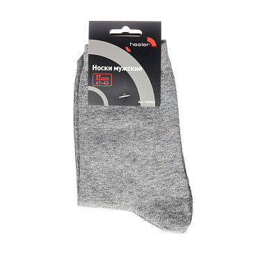 Носки мужские Hesler кардная пряжа 41-43 серые