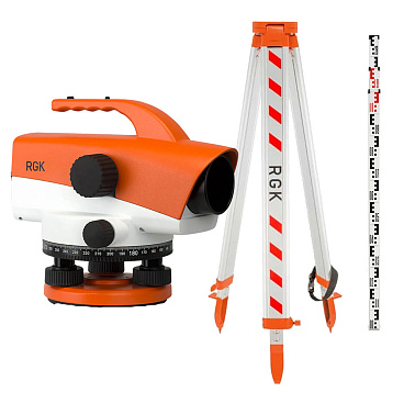 Нивелир оптический RGK C-32 со штативом S6-N и рейкой AMO S3 (778268)