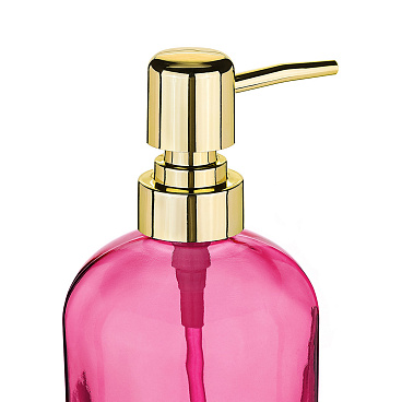 Дозатор для мыла Moroshka Bright Colors настольный стекло розовый (917-308-04)