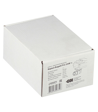 Кран шаровой с электроприводом латунный Neptun Bugatti Pro 1/2 ВР(г) х 1/2 ВР(г) мини прямой 220 В (NEPBugPro220-12)