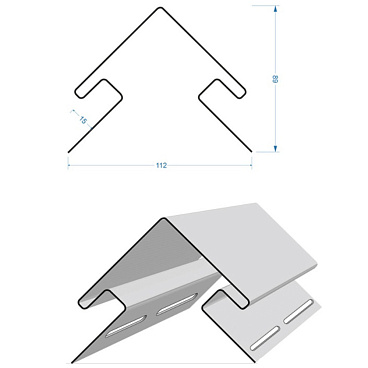 Угол наружный Docke 3000 мм халва