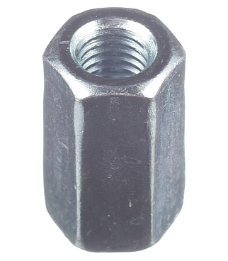 Гайка соединительная оцинкованная М10 х30 мм DIN 6334 (1 шт.)