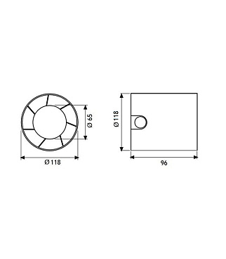 Вентилятор канальный осевой Cata MT-125 d120 мм слоновая кость