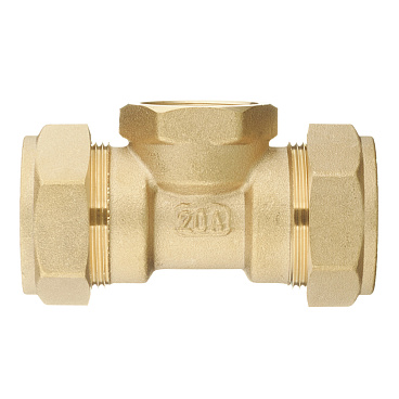 Тройник Stahlmann IWS EasyFix 20 мм х 3/4 ВР(г) х 20 мм для гофрированных труб