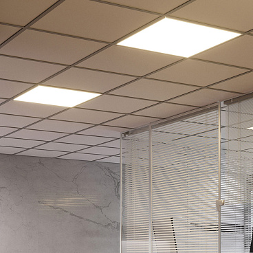 Светильник светодиодный для потолка армстронг Gauss MiR ДВО/ДПО-35 6500К 30 Вт IP40 белый призма (90230)