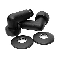 Соединитель угловой для полотенцесушителя Smart 1 ВР(г) х 3/4 НР(ш) черный (2 шт.)