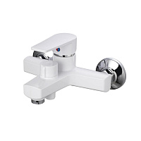 Смеситель для ванны РМС PL белый однорычажный с коротким изливом без лейки (PL6-009E)