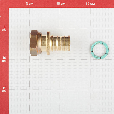 Соединитель прямой Stout 32 мм х 1 ВР(ш) с накидной гайкой латунный (SFA-0019-003210)